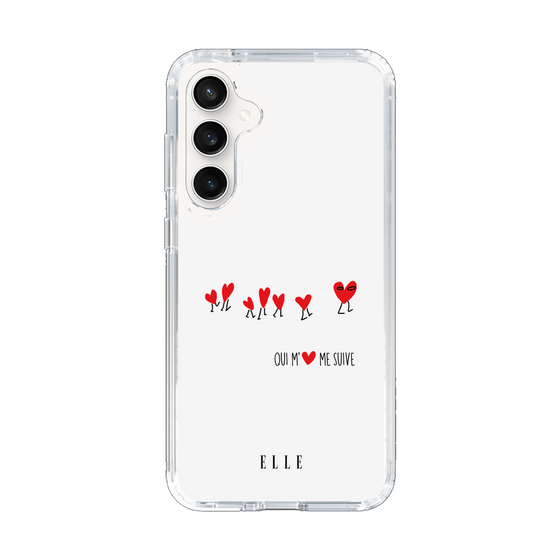 スリムプロテクションケース［ ELLE - Let who love me follow me - ホワイト ］