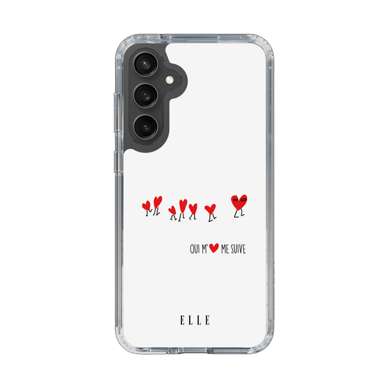 スリムプロテクションケース［ ELLE - Let who love me follow me - ホワイト ］