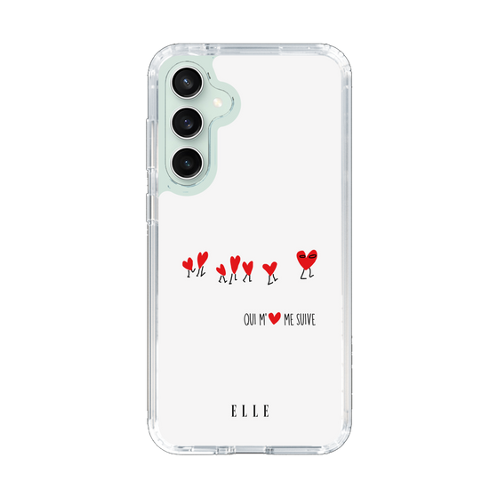スリムプロテクションケース［ ELLE - Let who love me follow me - ホワイト ］
