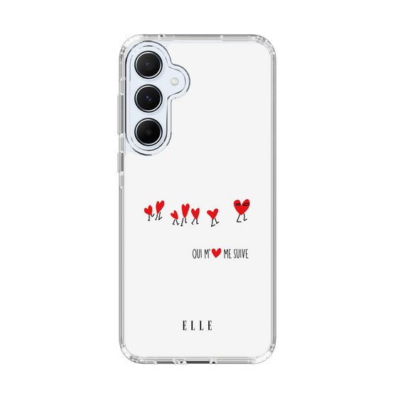 スリムプロテクションケース［ ELLE - Let who love me follow me - ホワイト ］