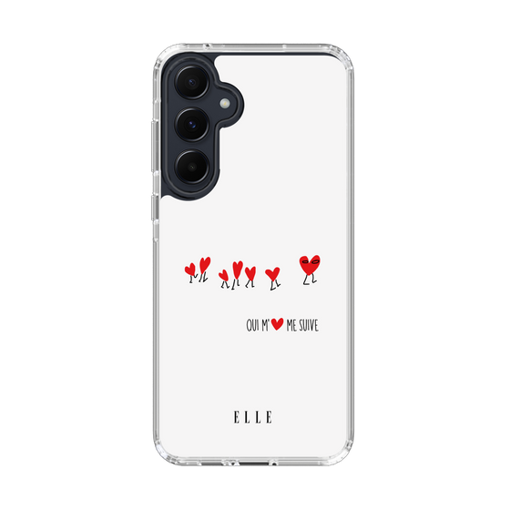 スリムプロテクションケース［ ELLE - Let who love me follow me - ホワイト ］