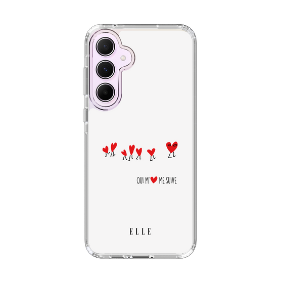スリムプロテクションケース［ ELLE - Let who love me follow me - ホワイト ］