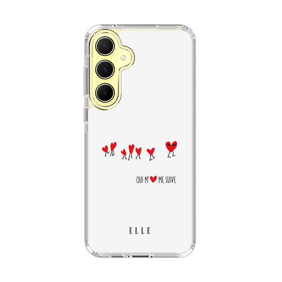 スリムプロテクションケース［ ELLE - Let who love me follow me - ホワイト ］
