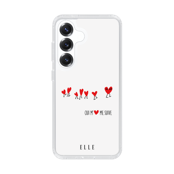 スリムプロテクションケース［ ELLE - Let who love me follow me - ホワイト ］