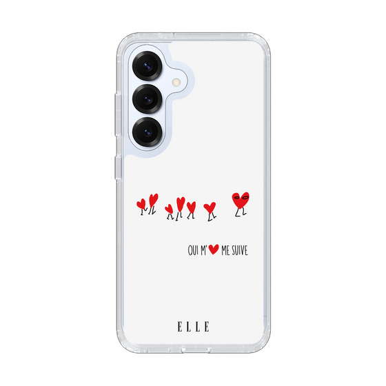スリムプロテクションケース［ ELLE - Let who love me follow me - ホワイト ］