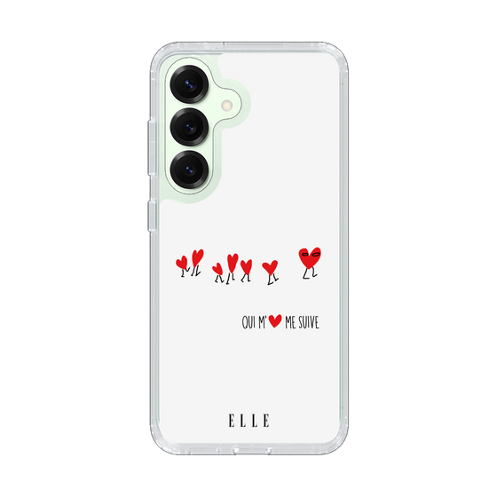 スリムプロテクションケース［ ELLE - Let who love me follow me - ホワイト ］