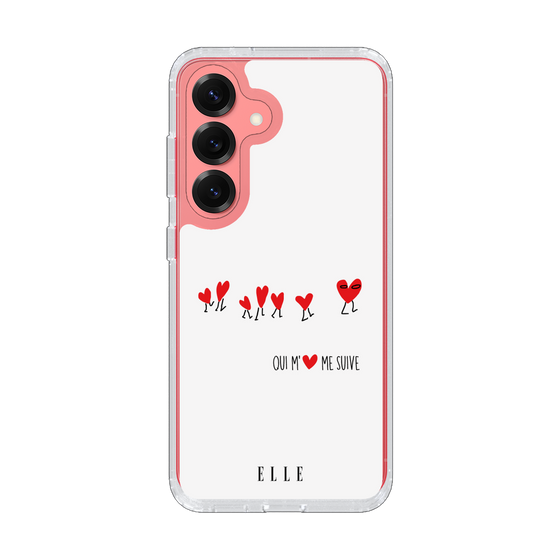 スリムプロテクションケース［ ELLE - Let who love me follow me - ホワイト ］