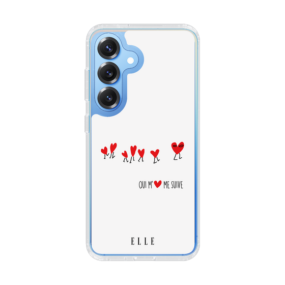 スリムプロテクションケース［ ELLE - Let who love me follow me - ホワイト ］