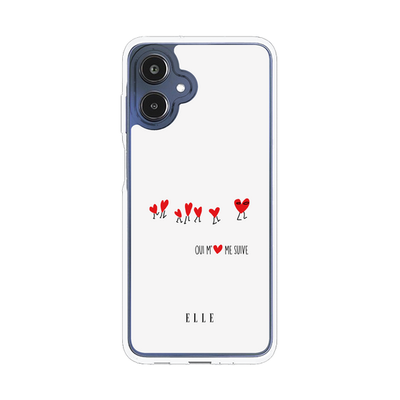 スリムプロテクションケース［ ELLE - Let who love me follow me - ホワイト ］