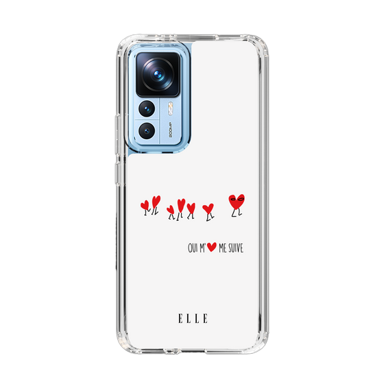 スリムプロテクションケース［ ELLE - Let who love me follow me - ホワイト ］