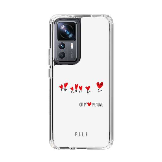 スリムプロテクションケース［ ELLE - Let who love me follow me - ホワイト ］