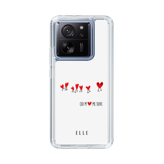 スリムプロテクションケース［ ELLE - Let who love me follow me - ホワイト ］