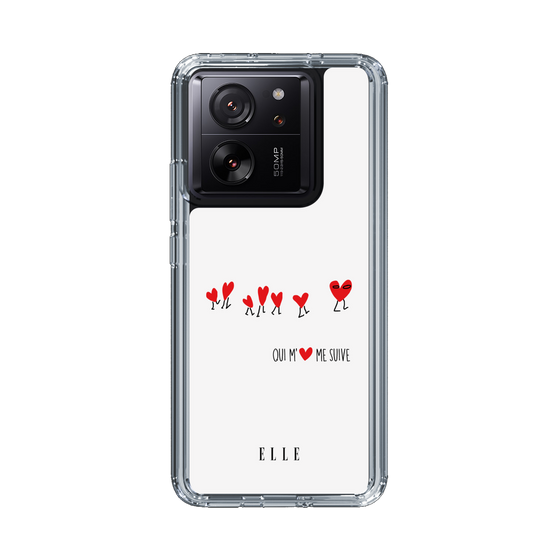 スリムプロテクションケース［ ELLE - Let who love me follow me - ホワイト ］