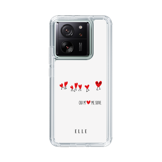 スリムプロテクションケース［ ELLE - Let who love me follow me - ホワイト ］