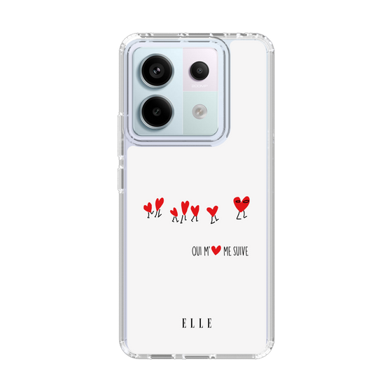 スリムプロテクションケース［ ELLE - Let who love me follow me - ホワイト ］