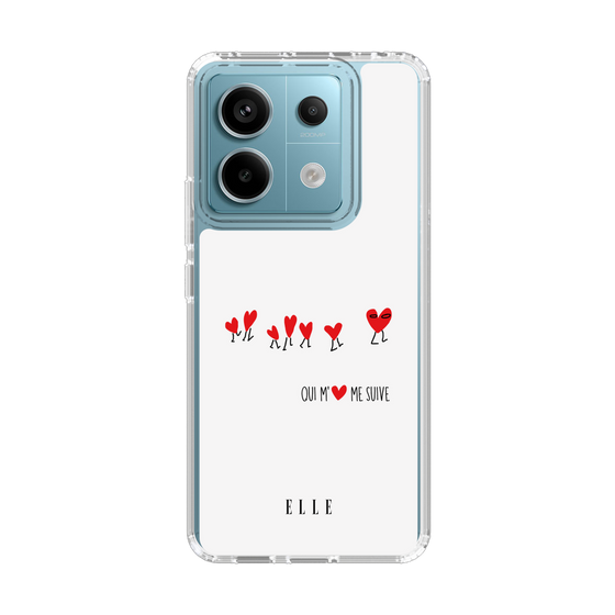 スリムプロテクションケース［ ELLE - Let who love me follow me - ホワイト ］