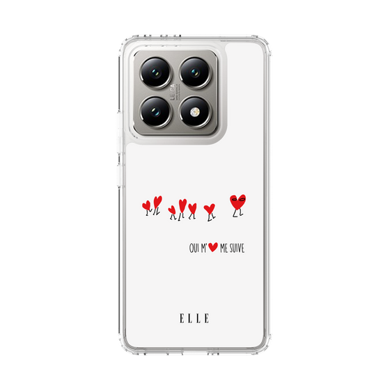 スリムプロテクションケース［ ELLE - Let who love me follow me - ホワイト ］