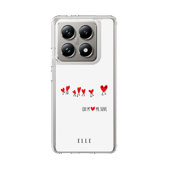 スリムプロテクションケース［ ELLE - Let who love me follow me - ホワイト ］