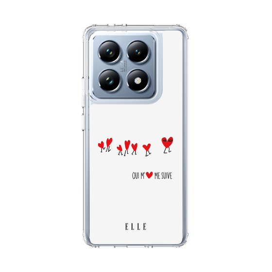 スリムプロテクションケース［ ELLE - Let who love me follow me - ホワイト ］