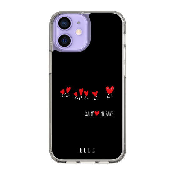 スリムプロテクションケース［ ELLE - Let who love me follow me - ブラック ］