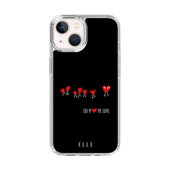 スリムプロテクションケース［ ELLE - Let who love me follow me - ブラック ］