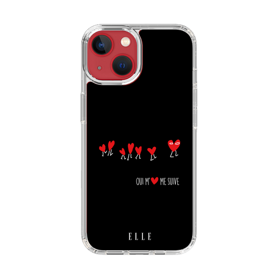 スリムプロテクションケース［ ELLE - Let who love me follow me - ブラック ］
