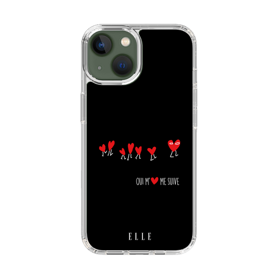 スリムプロテクションケース［ ELLE - Let who love me follow me - ブラック ］