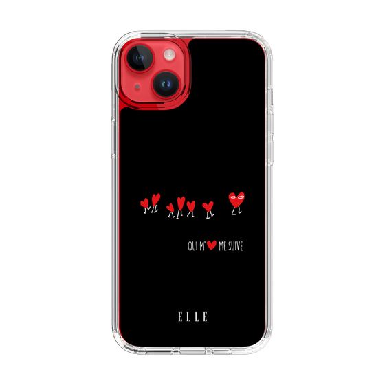 スリムプロテクションケース［ ELLE - Let who love me follow me - ブラック ］