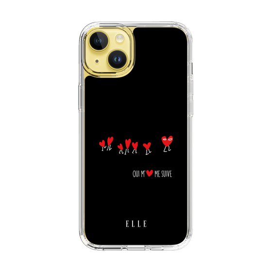 スリムプロテクションケース［ ELLE - Let who love me follow me - ブラック ］