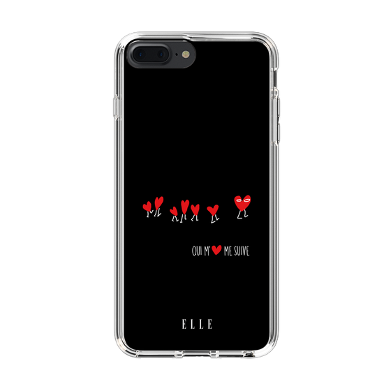 スリムプロテクションケース［ ELLE - Let who love me follow me - ブラック ］