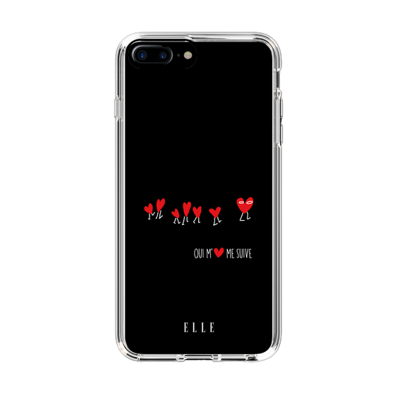 スリムプロテクションケース［ ELLE - Let who love me follow me - ブラック ］