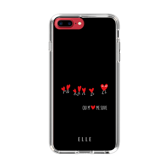 スリムプロテクションケース［ ELLE - Let who love me follow me - ブラック ］