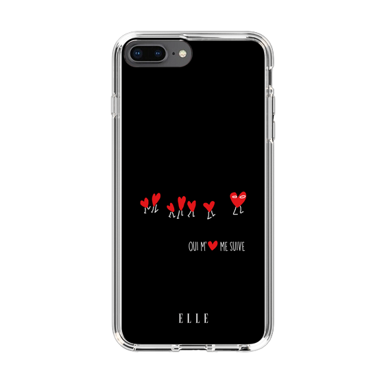 スリムプロテクションケース［ ELLE - Let who love me follow me - ブラック ］