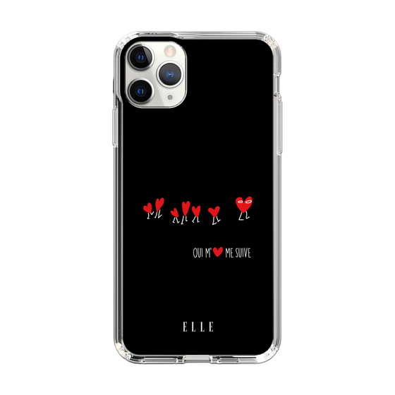 スリムプロテクションケース［ ELLE - Let who love me follow me - ブラック ］