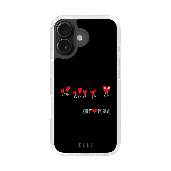 スリムプロテクションケース［ ELLE - Let who love me follow me - ブラック ］