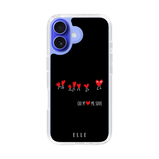 スリムプロテクションケース［ ELLE - Let who love me follow me - ブラック ］