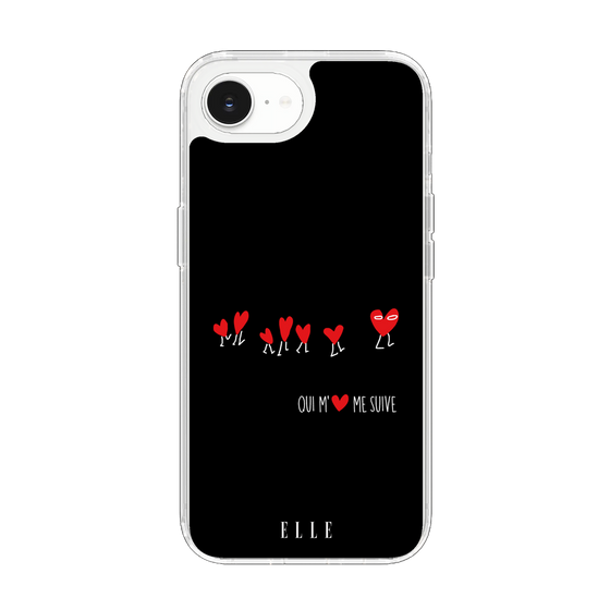 スリムプロテクションケース［ ELLE - Let who love me follow me - ブラック ］