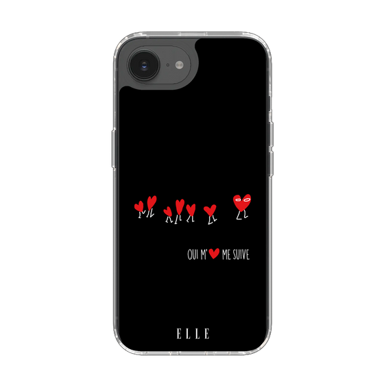 スリムプロテクションケース［ ELLE - Let who love me follow me - ブラック ］