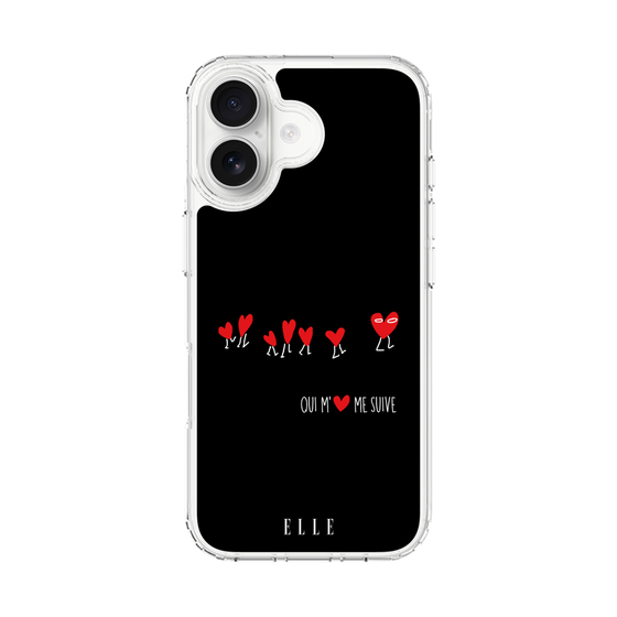スリムプロテクションケース［ ELLE - Let who love me follow me - ブラック ］