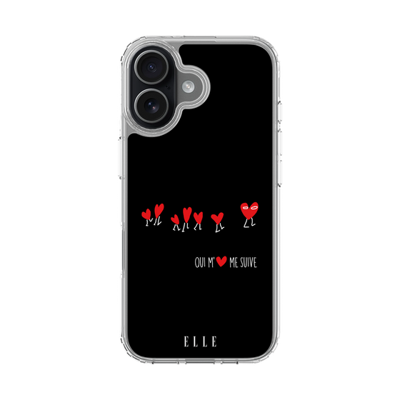 スリムプロテクションケース［ ELLE - Let who love me follow me - ブラック ］