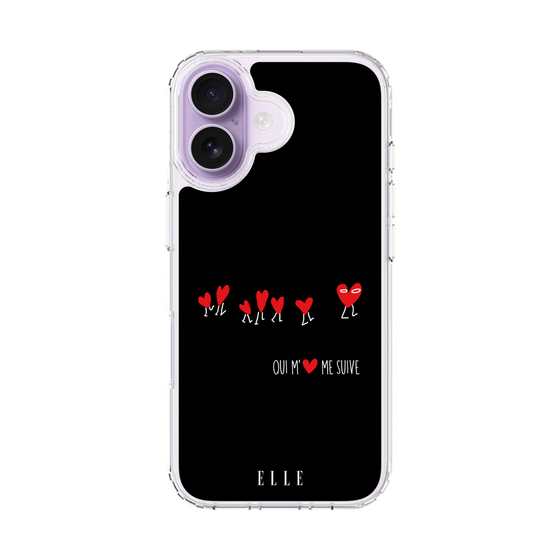 スリムプロテクションケース［ ELLE - Let who love me follow me - ブラック ］