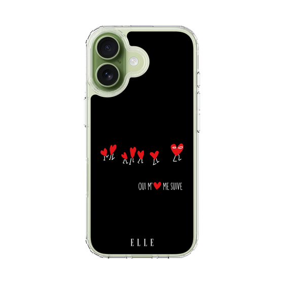 スリムプロテクションケース［ ELLE - Let who love me follow me - ブラック ］