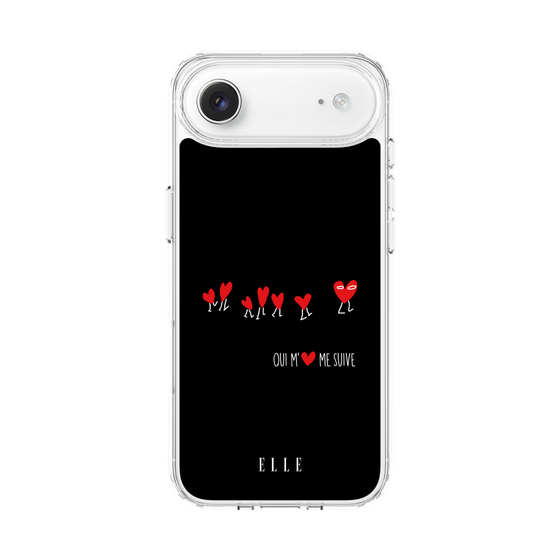 スリムプロテクションケース［ ELLE - Let who love me follow me - ブラック ］