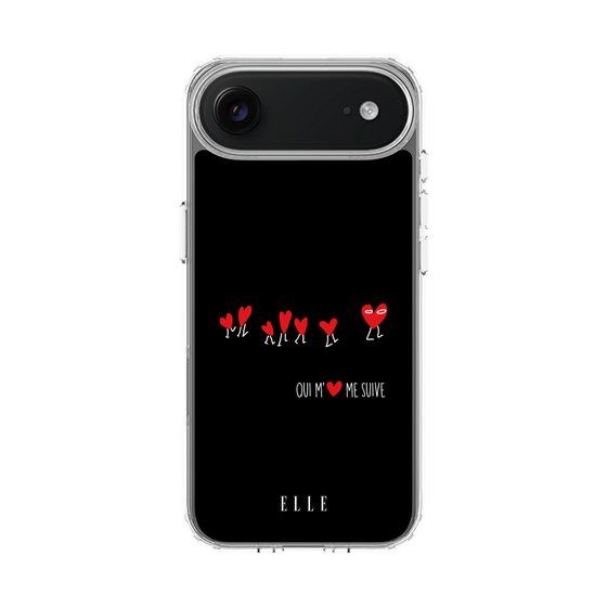 スリムプロテクションケース［ ELLE - Let who love me follow me - ブラック ］