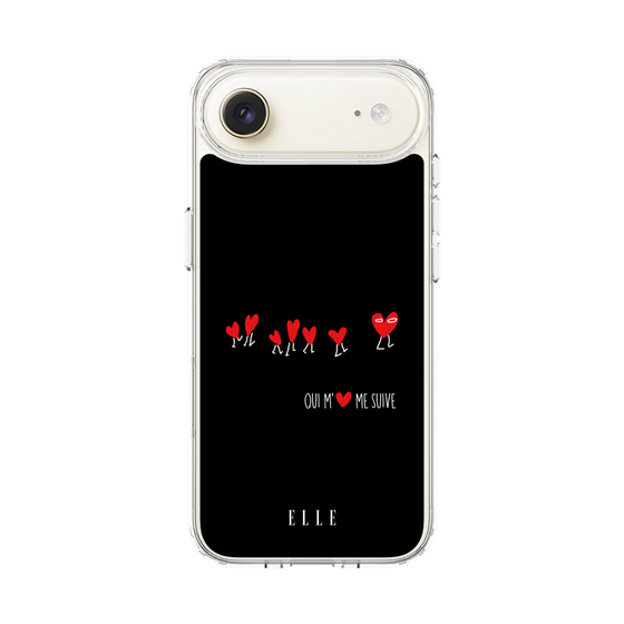 スリムプロテクションケース［ ELLE - Let who love me follow me - ブラック ］