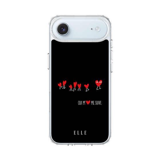 スリムプロテクションケース［ ELLE - Let who love me follow me - ブラック ］