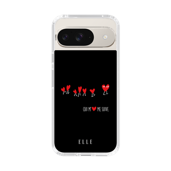 スリムプロテクションケース［ ELLE - Let who love me follow me - ブラック ］