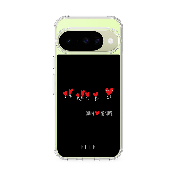 スリムプロテクションケース［ ELLE - Let who love me follow me - ブラック ］