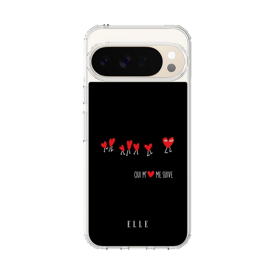 スリムプロテクションケース［ ELLE - Let who love me follow me - ブラック ］