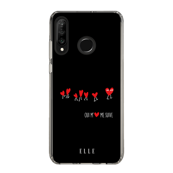 スリムプロテクションケース［ ELLE - Let who love me follow me - ブラック ］
